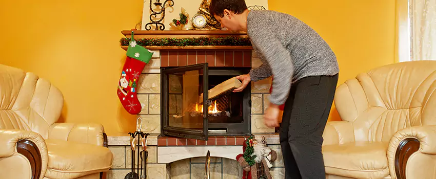 Rusted Metal Fireplace Restoration in Amarillo, Texas